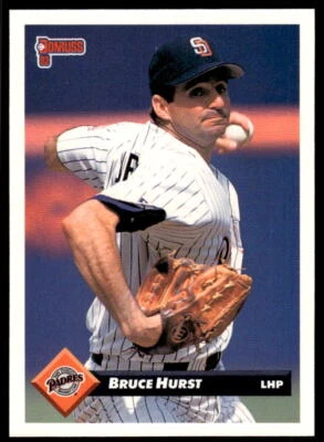 1993 Donruss 576 Bruce Hurst San Diego Padres Baseball Card - Image 1 of 2