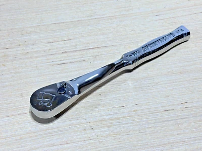 NOS Armstrong Tools USA 11-992 Full Polish Chrome Ratchet, 3/8" Drive (ARM Logo) - Image 1 of 4