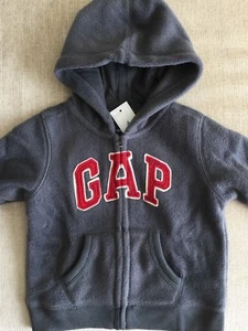 NWT GAP Soft Fleece Arch Logo Hoodie Zip-Up Jacket Baby Boys 12-18 months - Bild 1 von 3