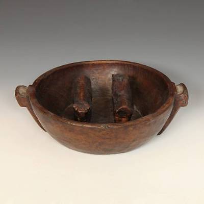 Antique Hand-carved Wood Quero Chicha Maize Beer Bowl Quechua Bolivia 20th C • 1795£