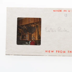 Vintage 3D-Stereo Slide Kodachrome 1950's Estes Park Lodge Cabin - Picture 1 of 2