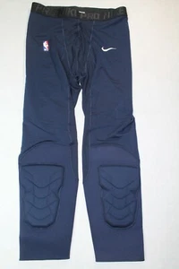 New Nike NBA Pro Hyperstrong Padded Tights Pants 3/4 Player Issued Navy Sz 2XL-T - Picture 1 of 4
