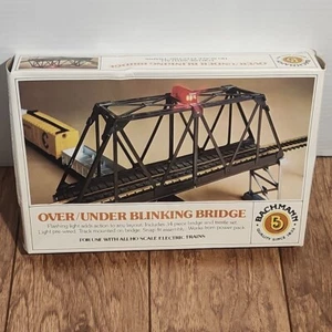 Vtg Bachmann HO Scale Over Under Blinking Bridge 46-1222 NEW OLD STOCK SEALED - Picture 1 of 5