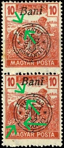 Rumania Hungría 1919 Oradea Magyar P.Ist Ed 10 B error FoMANIEI GENUINO MNH, OG - Imagen 1 de 5