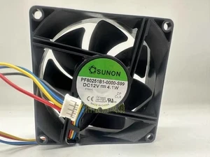 SUNON 8025 PF80251B1-0000-S99 DC12V 4.1W 80*25MM 4-Pin Cooling Fan - Picture 1 of 4