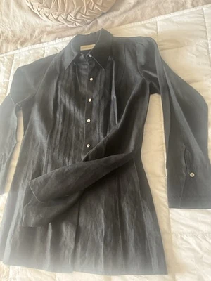 Блузка Valerie отдельная льняная туника на пуговицах спереди маленькая с воротником вырез повседневная - Изображение 1 из 4