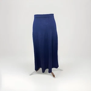 Gonna lunga John Smedley Navy taglia XS / piccola pura lana midi - Foto 1 di 9