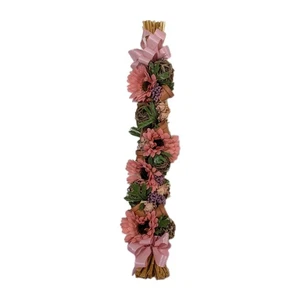Braided Straw Decoration With Flowers & Accessories Home Wall Decor CB21 - Picture 1 of 18