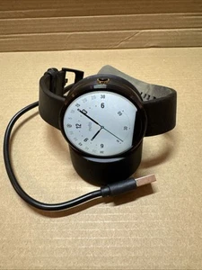 MOTOROLA Moto 360 1st Generation Smartwatch Black 46mm w/ Black Horween Lth Band - Photo 1 sur 6