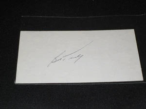 TARJETA ÍNDICE BOB TURLEY YANKEES VINTAGE FIRMADA A MANO AUTOGRAFIADA 100% AUTÉNTICA 3X5 - Imagen 1 de 2