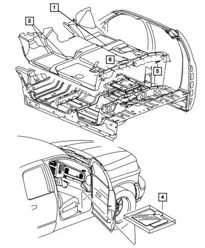 Genuine Mopar 2012-2018 Ram 3500 Front Vinyl Floor Covering Mat 6NT69DX9AC - Imagem 1 de 1