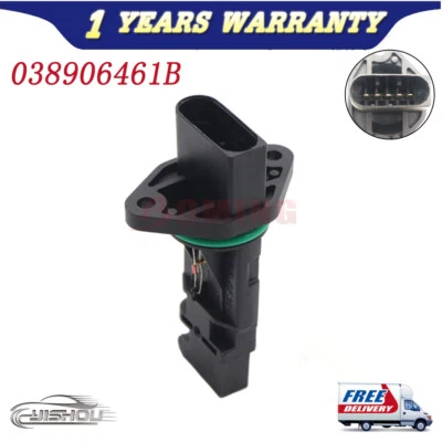 038906461B Sensor de flujo de aire de masa MAF para Volkswagen Bora Caddy Fox Golf Beetle Foto 1 de 4