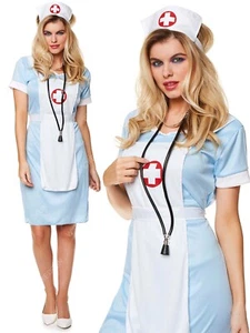 Adult Women Nurse Uniform Historical Costume Book Week/Day Halloween Fancy Dress - Picture 1 of 3
