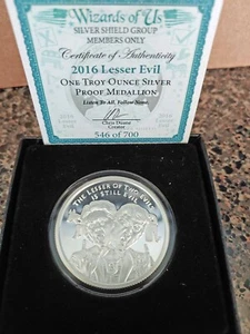 2016 Silver Shield Wizards of US .999 Silver Proof Limited Edition Complete Set - Picture 1 of 10