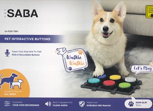 6 PCS Saba Pet Interactive Recordable Speaking Buttons Dog Training Toy AU - Picture 1 of 2