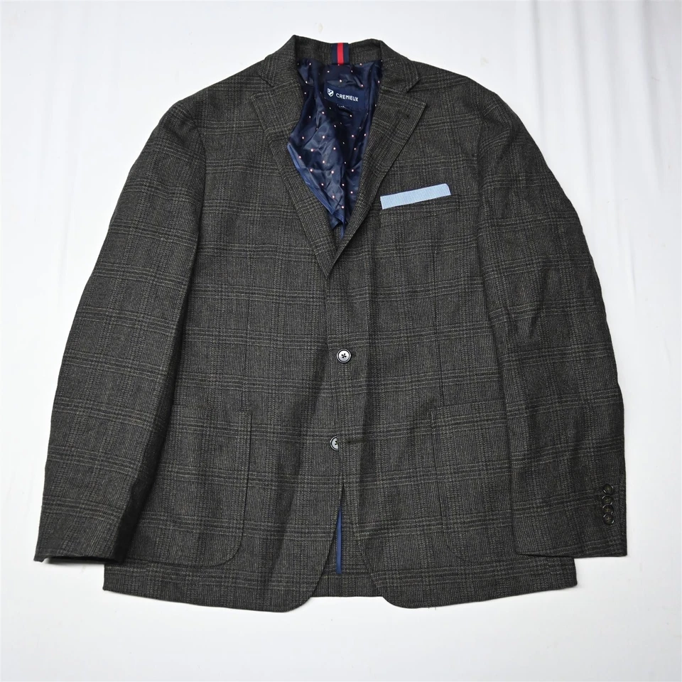 NUEVO Abrigo Deportivo Blazer Cremax Grande Marrón Glenn Cuadros Tweed Parche en el Codo Para Hombre Foto 1 de 4