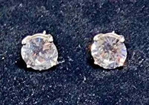 .925 Silver 3.33 Grams CZ Stud Earrings - Bild 1 von 4
