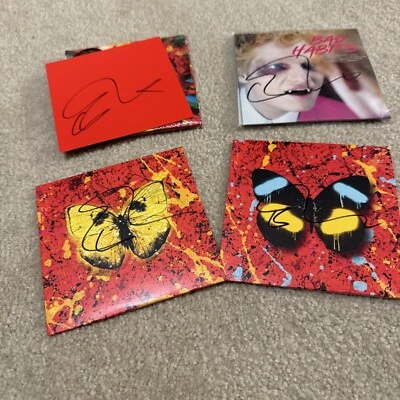 Ed Sheeran - 4x Signed Cd Collection Autograph Not A Vinyl But A Cd Foto 1 de 4