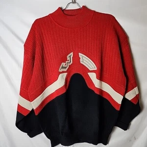 Bogner Men XL Embroidered Wool Blend Mock Neck Sweater WB Logo in Front - Picture 1 of 6