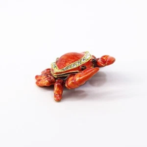 Kingspoint Designs Ruby the Red Crab Mini Trinket Box, New - Picture 1 of 4