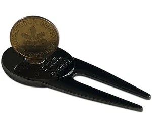 German Divot Repair Tool & Ball Marker with German Pfennig Coin - Brand New! - Picture 1 of 7