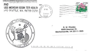 MICHIGAN (SSBN-727) 3 May 1994 Ships Cachet PM Tacoma WA - Picture 1 of 1