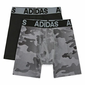 Adidas Boy's Assorted Performance Climalite Boxer Briefs 2 Pack Size S L61502 - Picture 1 of 2