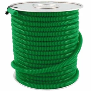 1/4 Inch Green Plastic Wire Loom - Sold Per Foot - Picture 1 of 1