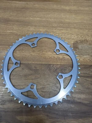 Vintage Suntour 53 Tooth Chainring 53t 130 BCD Silver Alloy Race 1980s - Image 1 of 4