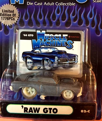 MUSCLE MACHINES RAW 1966 PONTIAC GTO  LIMITED EDITION  1 OF 1776  1/64  66 GTO  - Image 1 of 3