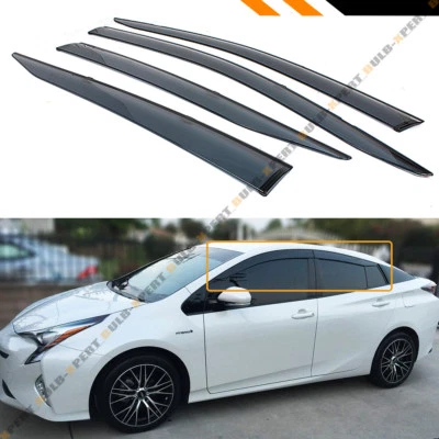 PARA TOYOTA PRIUS HYBRID JDM 16-2022 BAJO PERFIL CLIP PROTECTOR DE LLUVIA VISERA DE VENTANA Foto 1 de 4