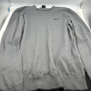 Nike Tiger Woods Blended Wool Sweater 2.0 Mens Size Medium Blue Gray 686983-065 - Picture 1 of 11
