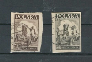 POLAND EUROPE POSTAL USED CASTLE IMPERFORATE STAMPS LOT (POLSKA 859) - Picture 1 of 1