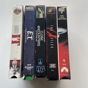 Lot of 5 Vintage VHS Horror Sci Fi Movies - Steven King ET X Files Star Trek VG - Picture 1 of 12