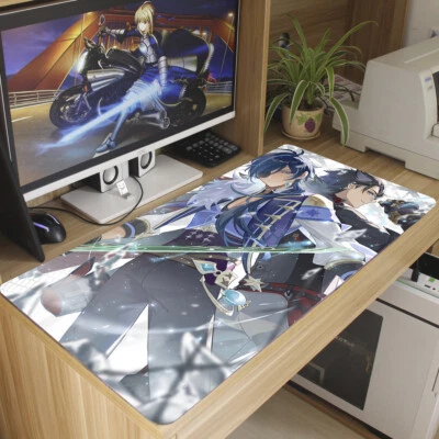 Anime Genshin Impact Kaeya alberich Keyboard Mouse Pad Gaming Desk Playmat Mat  - Image 1 of 4