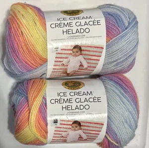 Lot of 2 ICE CREAM in PARFAIT #220 by LION BRAND 3.5oz/394 Yds #923 - Picture 1 of 6