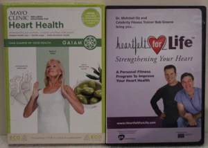 2 heart health DVD lot Mayo Clinic Heartfelt for Life strengthen Dr. Oz Greene - Imagen 1 de 3