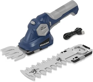 Cordless Hedge Trimmer & Grass Shear 2-in-1 Rechargeable Garden Cutter Tool - Picture 1 of 7