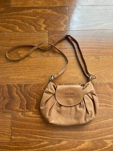 VERA PELLE Mujer Pequeño Hecho en Italia Cuero Marrón Bolso de Hombro Ajustable - Imagen 1 de 9