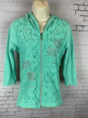 Sudadera con Capucha Onque Casuals Pequeña Para Mujer Daiquiri Encaje Frontal Adornada Cremallera (CAJ) Foto 1 de 4