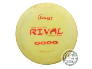 Disco de golf usado Legacy Discs Pinnacle Rival 172 g sello amarillo rojo conductor de calle - Imagen 1 de 2