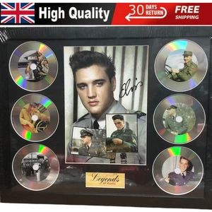 ELVIS PRESLEY MEMORABILIA FRAMED PICTURE PRESENTATION DISC SET LEGENDS OF MUSIC - Imagen 1 de 9