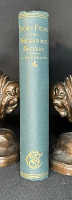 Sacred Poems and Biographical Sketches 1890 HC 1st Edition Richard Hargrave VG+ - Image 1 of 4
