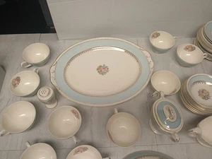 Vintage Homer Laughlin Eierschale Georgian Chateau Blue Konvolut 55 Teile - Bild 1 von 16