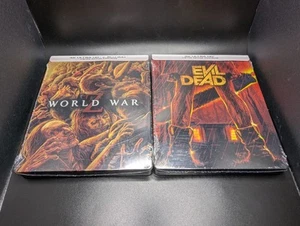 Evil Dead & World War Z 4k UHD Limited Edition Steelbook Brand New Bundle - Picture 1 of 24