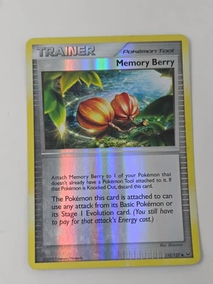 Pokémon Memory Berry 110/127 2009 Trainer Card Platinum Series Holo - Image 1 of 2