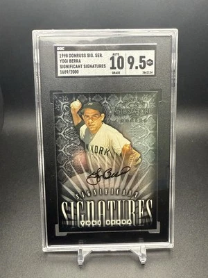 Yogi Berra 1998 Dunruss Signature Series Automático/2000 SGC Como Nuevo 9.5 Automático 10 Pop 2! Foto 1 de 2