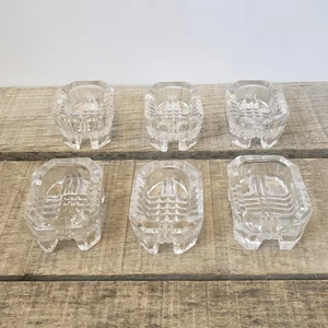 Vintage 6er Set einzelne Salzkeller mit geschliffenem Glasfuß - Bild 1 von 7