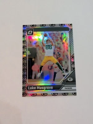 2024 Panini Donruss Optic Luke Musgrave #73 Packers Logo /32 ZP - Image 1 of 2