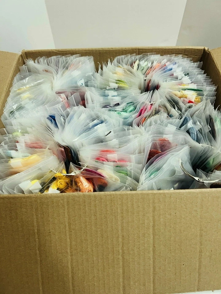 Over 500 New & Used Lot of DMC Embroidery Floss Skeins Cross Stitch Thread Read - Image 1 of 4